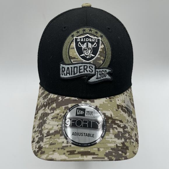 New Era Las Vegas Raiders Salute To Service Hat STS 9FORTY Adjustable 2022 - Picture 2 of 14